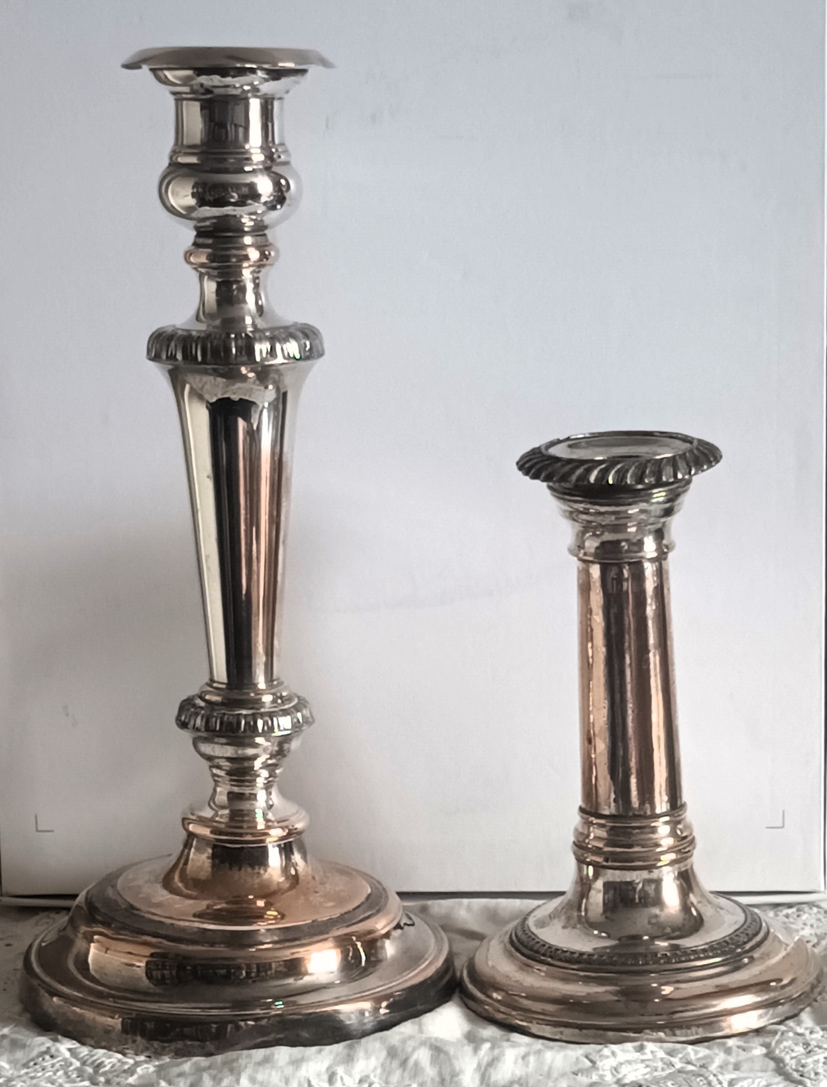 Antique English Victorian Old Sheffield Plate Candlestick Antique Lighting 9